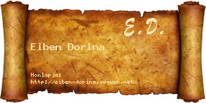 Eiben Dorina névjegykártya