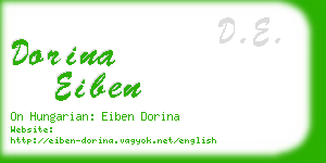 dorina eiben business card